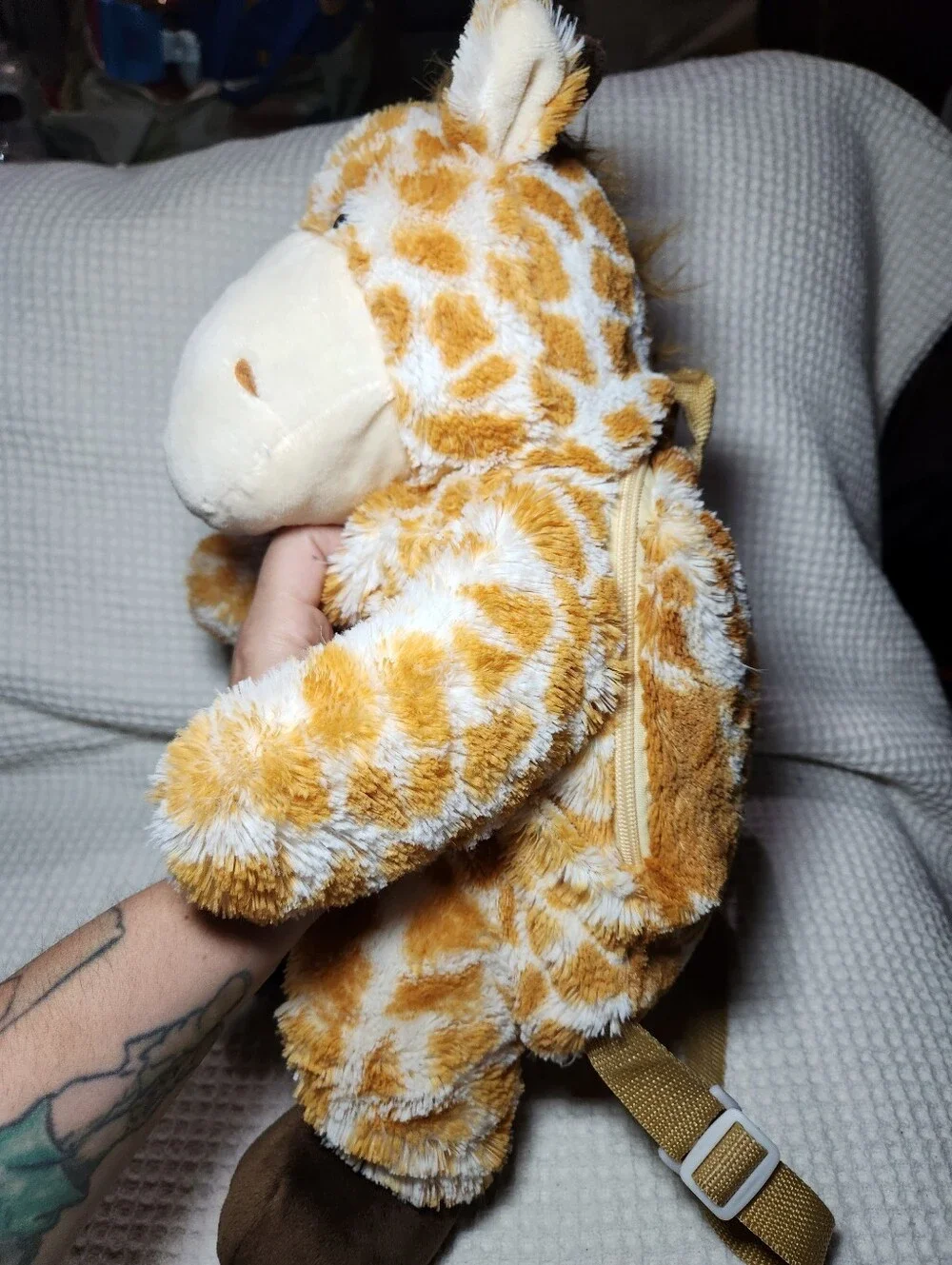 Plush Giraffe Soft Toy Backpack - Brown & White
